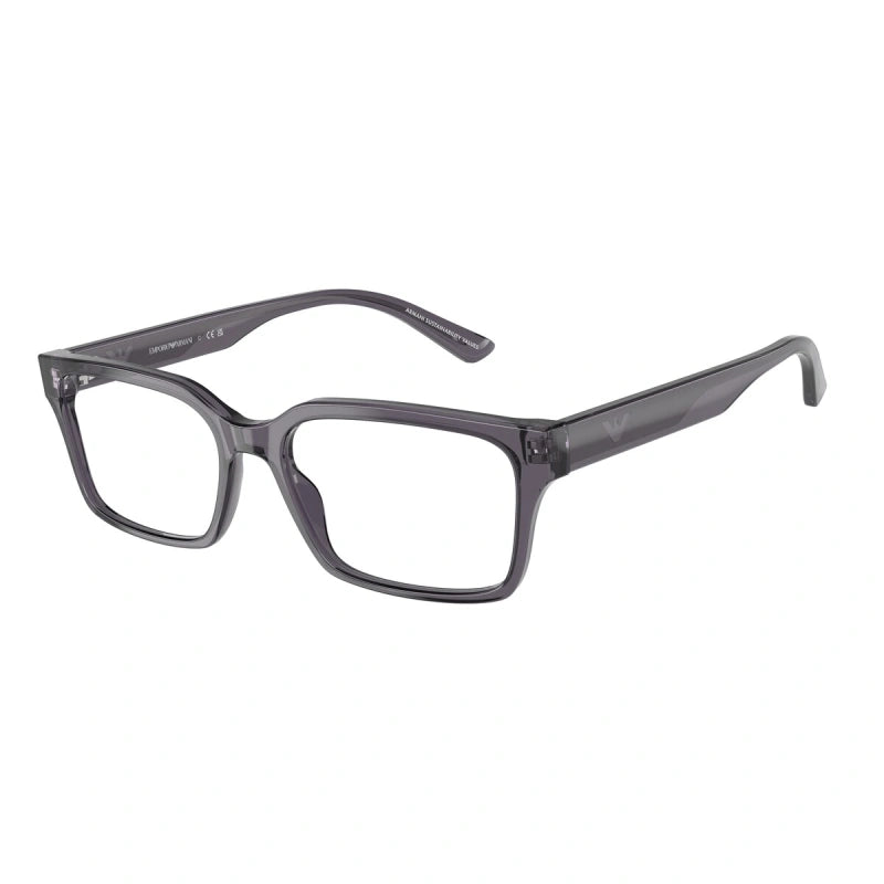 EMPORIO ARMANI - 6106 GRIGIO SCURO TRASPARENTE | OCCHIALE DA VISTA UOMO - EA 3244 CALIBRO 53