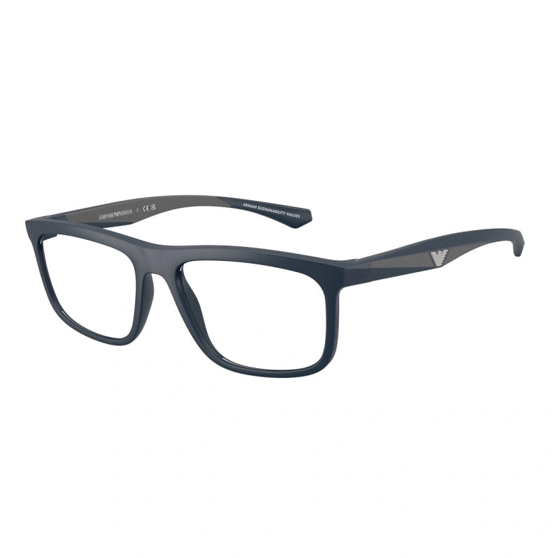 EMPORIO ARMANI - 6185 BLU OPACO | OCCHIALE DA VISTA UOMO - EA 3246 CALIBRO 53