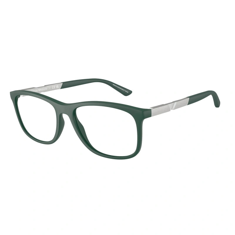 EMPORIO ARMANI - 6190 VERDE SCURO OPACO | OCCHIALE DA VISTA UOMO - EA 3247 CALIBRO 53