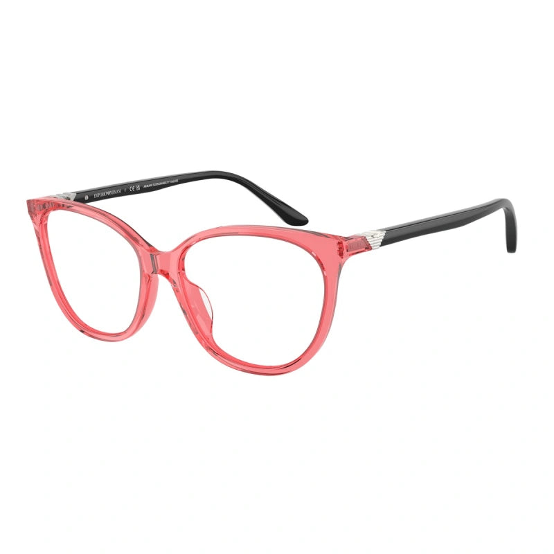 EMPORIO ARMANI - 6198 ROSSO TRASPARENTE LUCIDO | OCCHIALE DA VISTA DONNA - EA 3249U CALIBRO 53