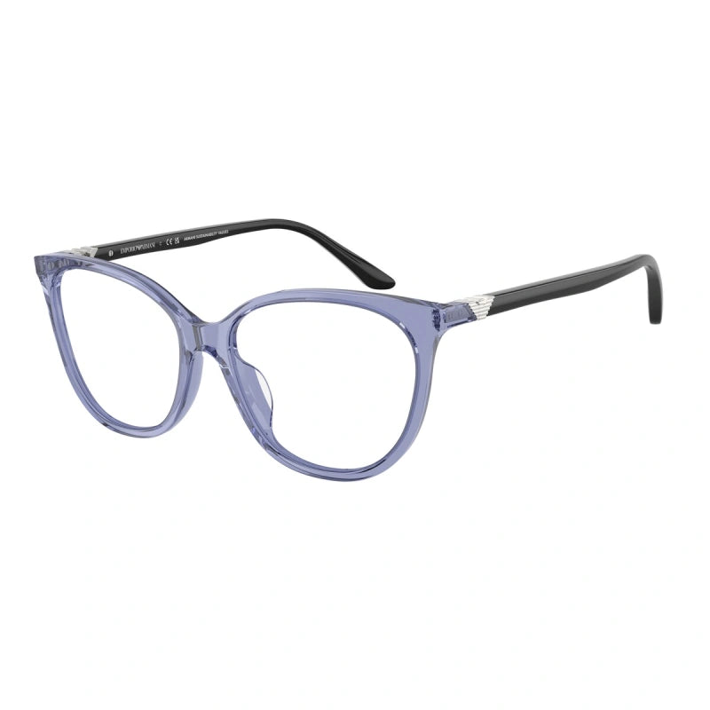 EMPORIO ARMANI - 6200 BLU TRASPARENTE LUCIDO | OCCHIALE DA VISTA DONNA - EA 3249U CALIBRO 53