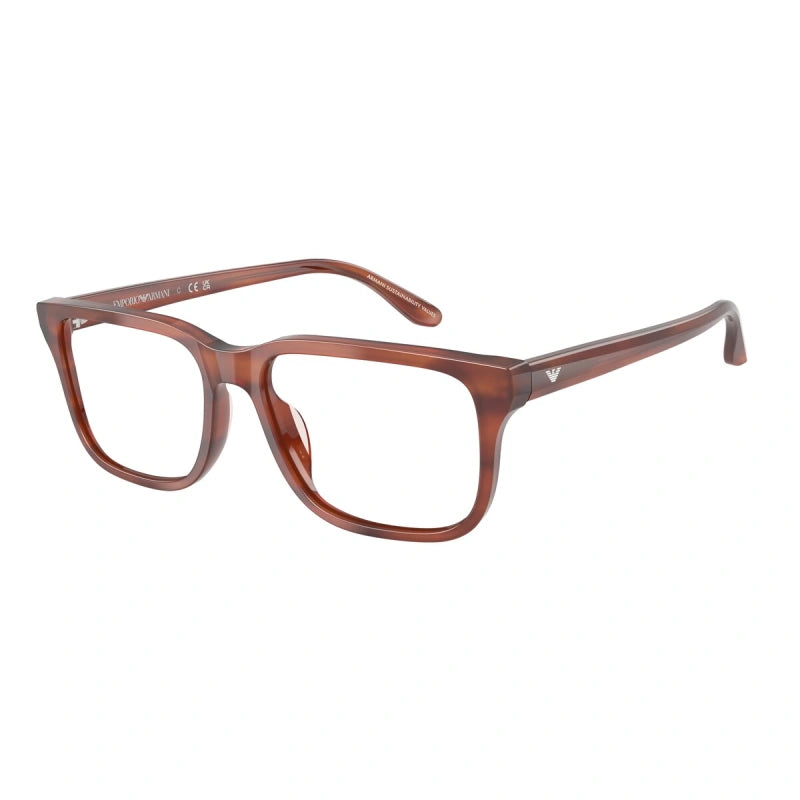 EMPORIO ARMANI - 6203 MARRONE AVANA LUCIDO | OCCHIALE DA VISTA UOMO - EA 3250U CALIBRO 54