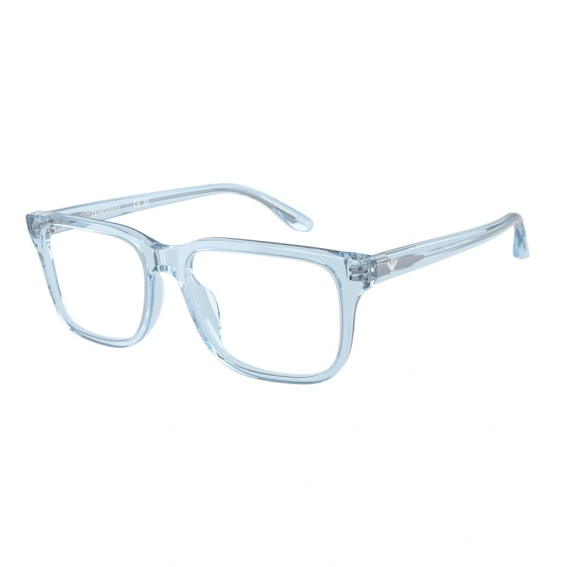 EMPORIO ARMANI - 6204 AZZURRO TRASPARENTE LUCIDO | OCCHIALE DA VISTA UOMO - EA 3250U CALIBRO 54