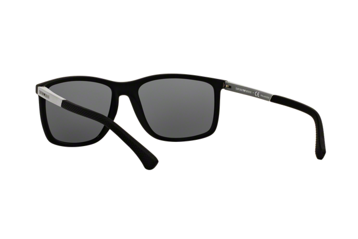 OCCHIALE DA SOLE UOMO | EMPORIO ARMANI  EA 4058 - 506381 GOMMA NERA - CALIBRO 58