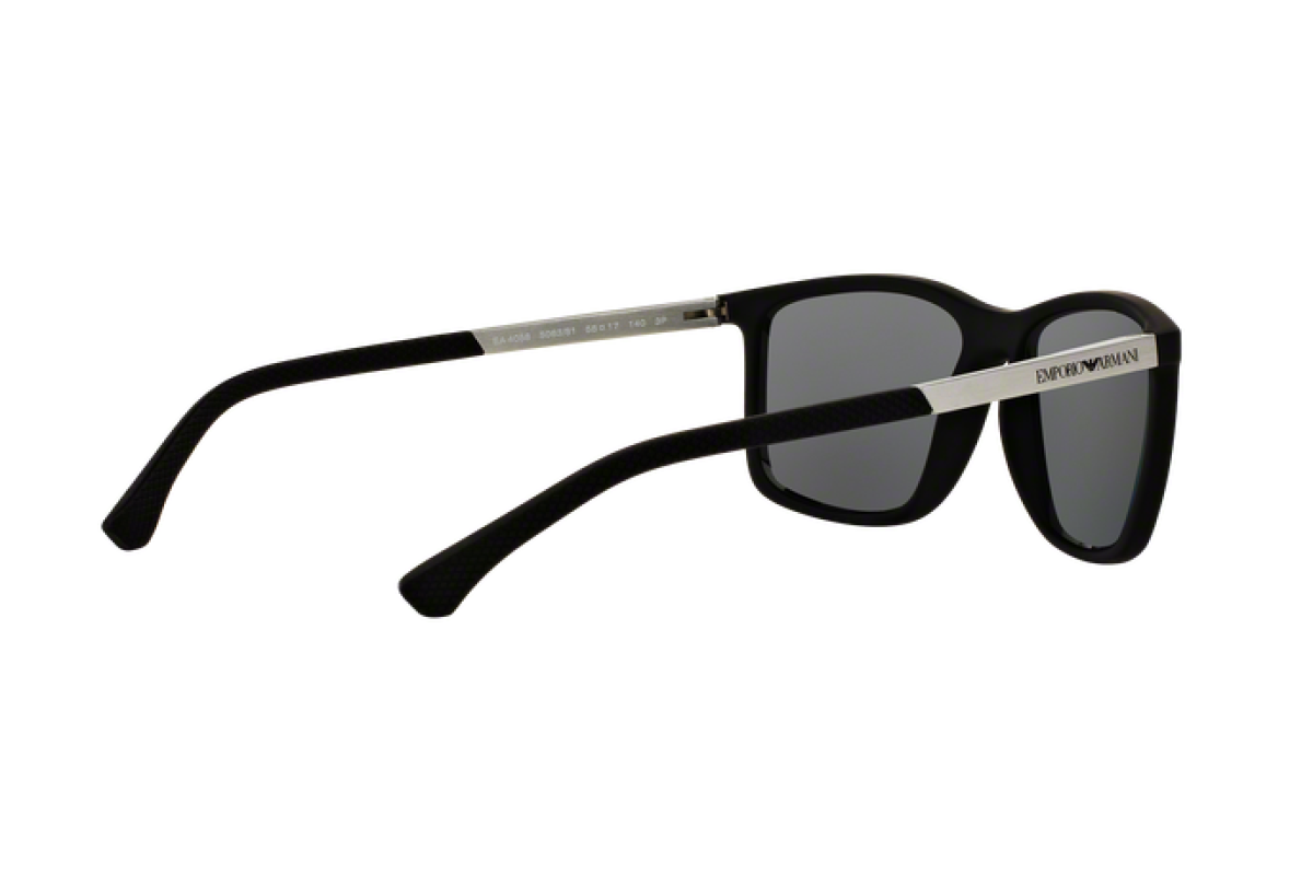 OCCHIALE DA SOLE UOMO | EMPORIO ARMANI  EA 4058 - 506381 GOMMA NERA - CALIBRO 58