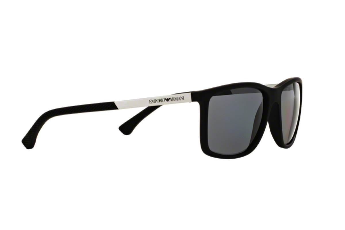 OCCHIALE DA SOLE UOMO | EMPORIO ARMANI  EA 4058 - 506381 GOMMA NERA - CALIBRO 58