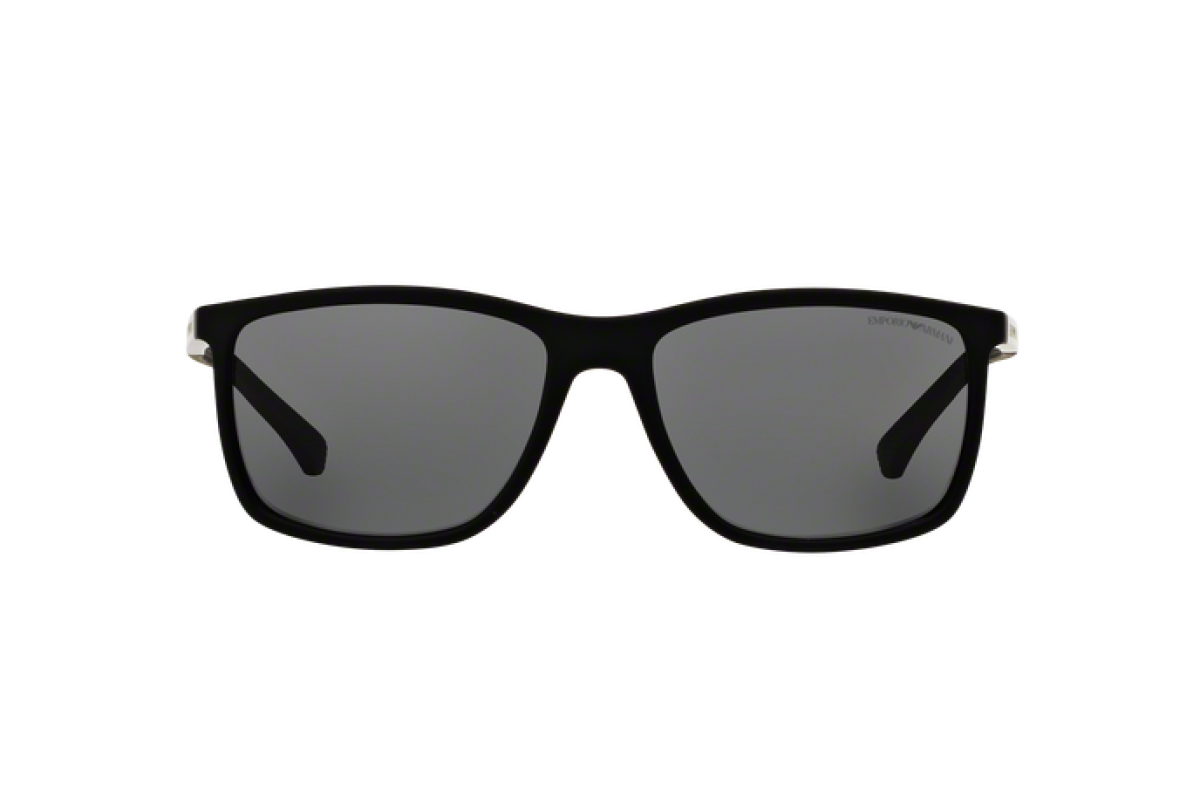 OCCHIALE DA SOLE UOMO | EMPORIO ARMANI  EA 4058 - 506381 GOMMA NERA - CALIBRO 58
