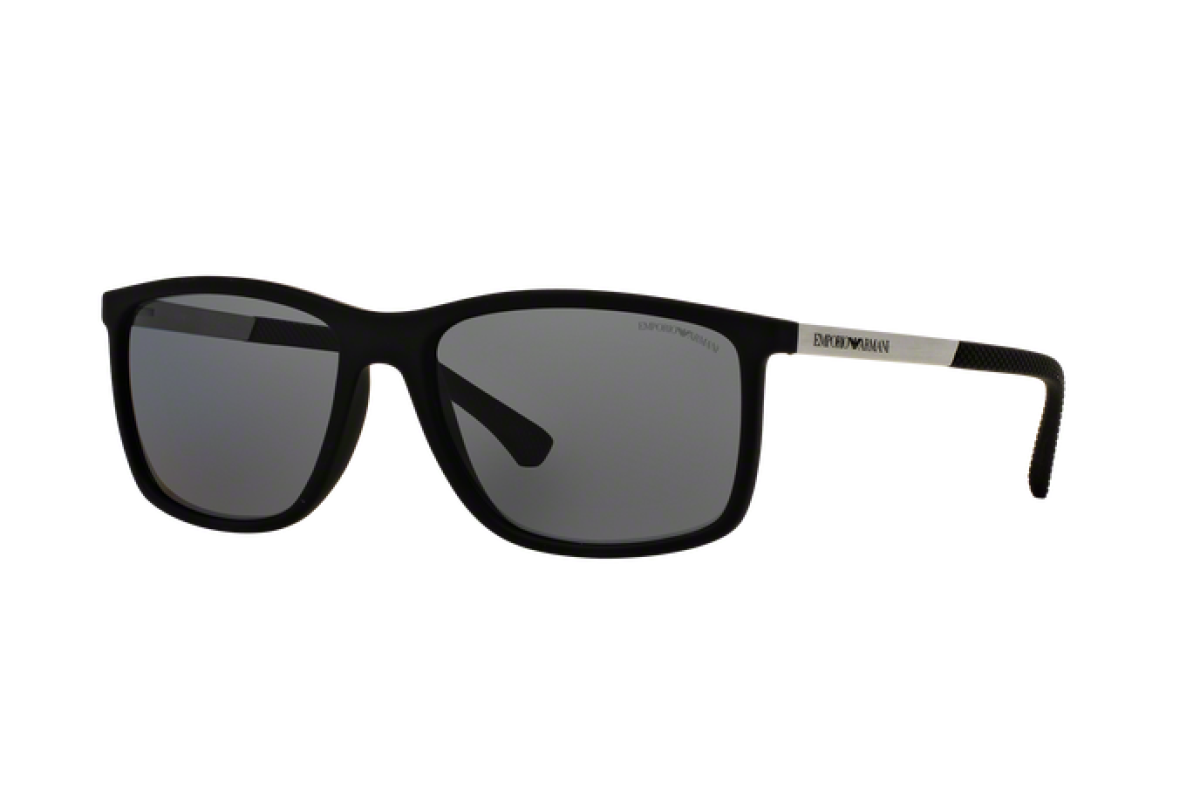 OCCHIALE DA SOLE UOMO | EMPORIO ARMANI  EA 4058 - 506381 GOMMA NERA - CALIBRO 58