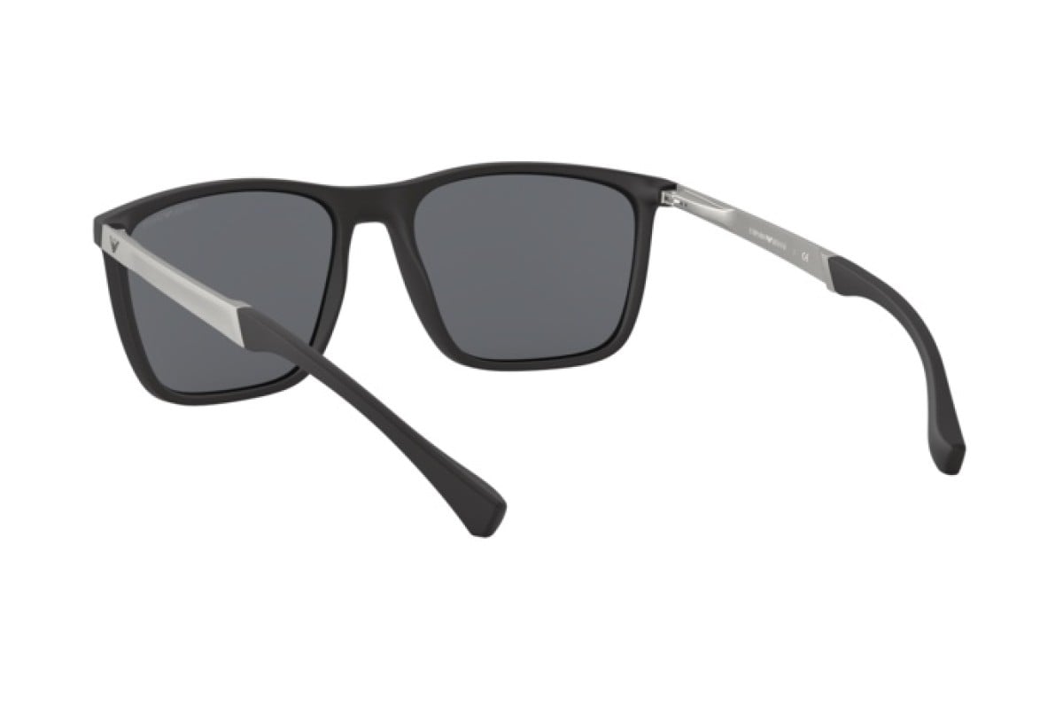 OCCHIALE DA SOLE UOMO | EMPORIO ARMANI  EA 4150 - 506387 GOMMA NERA - CALIBRO 59