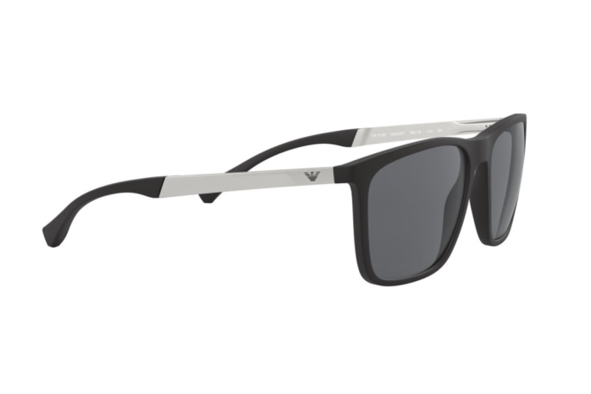 OCCHIALE DA SOLE UOMO | EMPORIO ARMANI  EA 4150 - 506387 GOMMA NERA - CALIBRO 59
