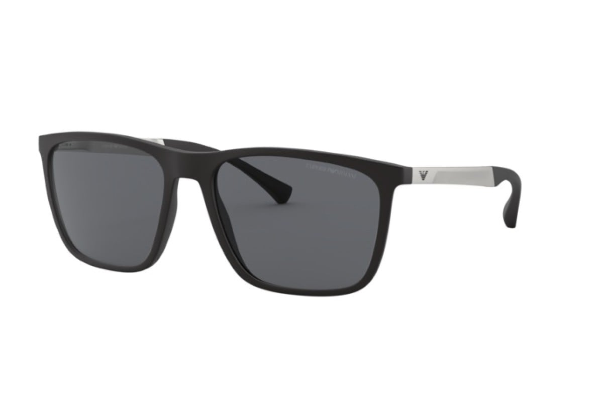OCCHIALE DA SOLE UOMO | EMPORIO ARMANI  EA 4150 - 506387 GOMMA NERA - CALIBRO 59