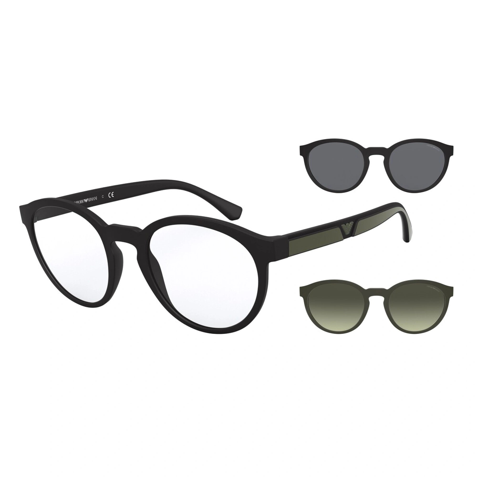 Emporio Armani - 50421W Nero Opaco | Occhiale Da Sole Uomo - EA 4152 Calibro 52