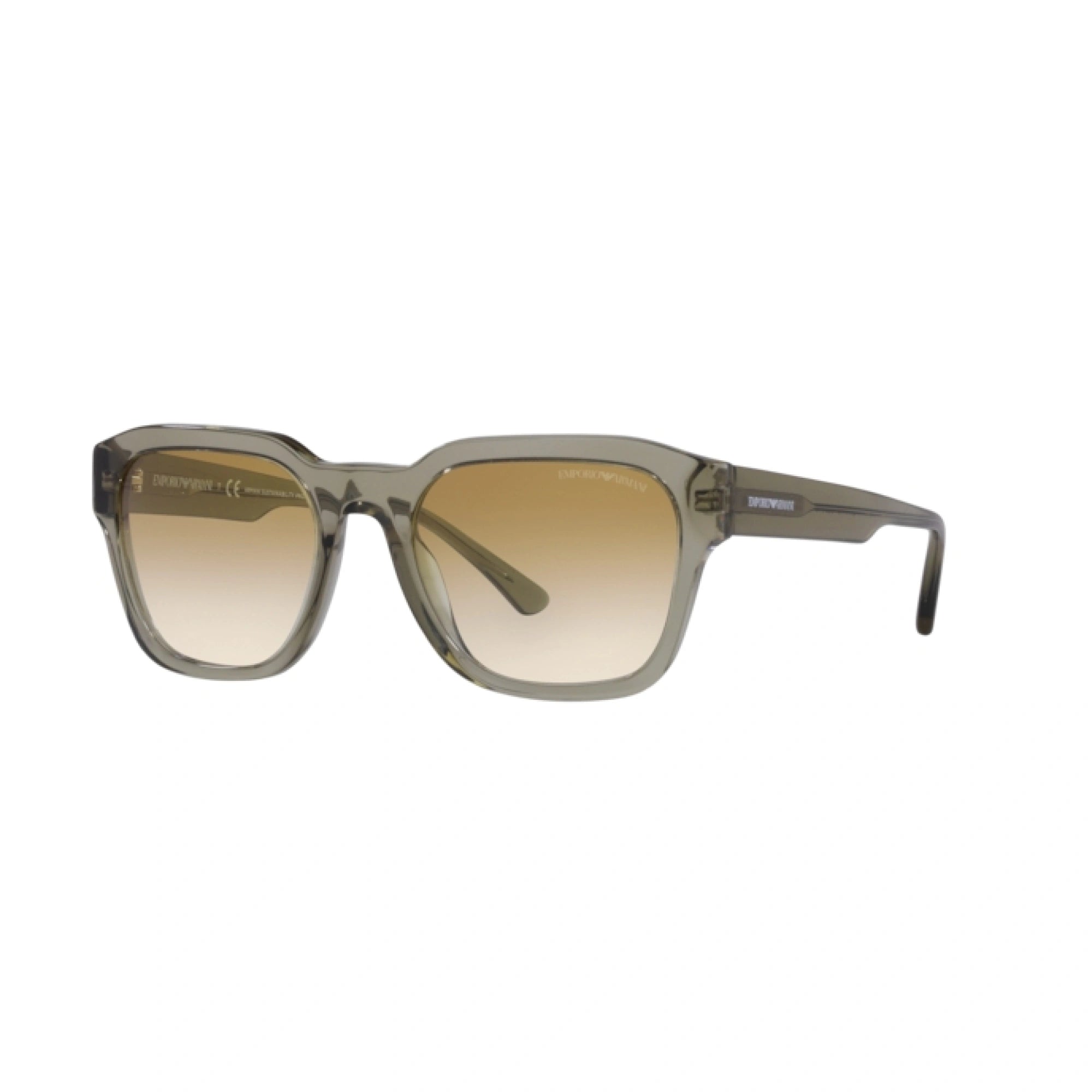 EMPORIO ARMANI EA 4175 - 588413 VERDE TRASPARENTE LUCIDO | OCCHIALE DA SOLE UOMO | CALIBRO 55