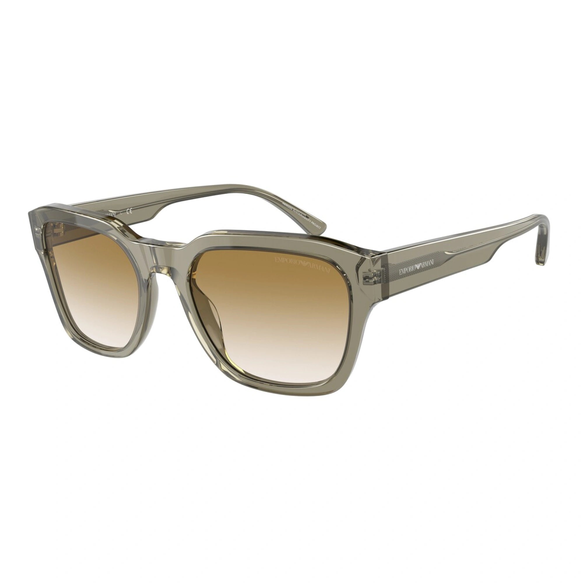 EMPORIO ARMANI EA 4175 - 588413 VERDE TRASPARENTE LUCIDO | OCCHIALE DA SOLE UOMO | CALIBRO 55