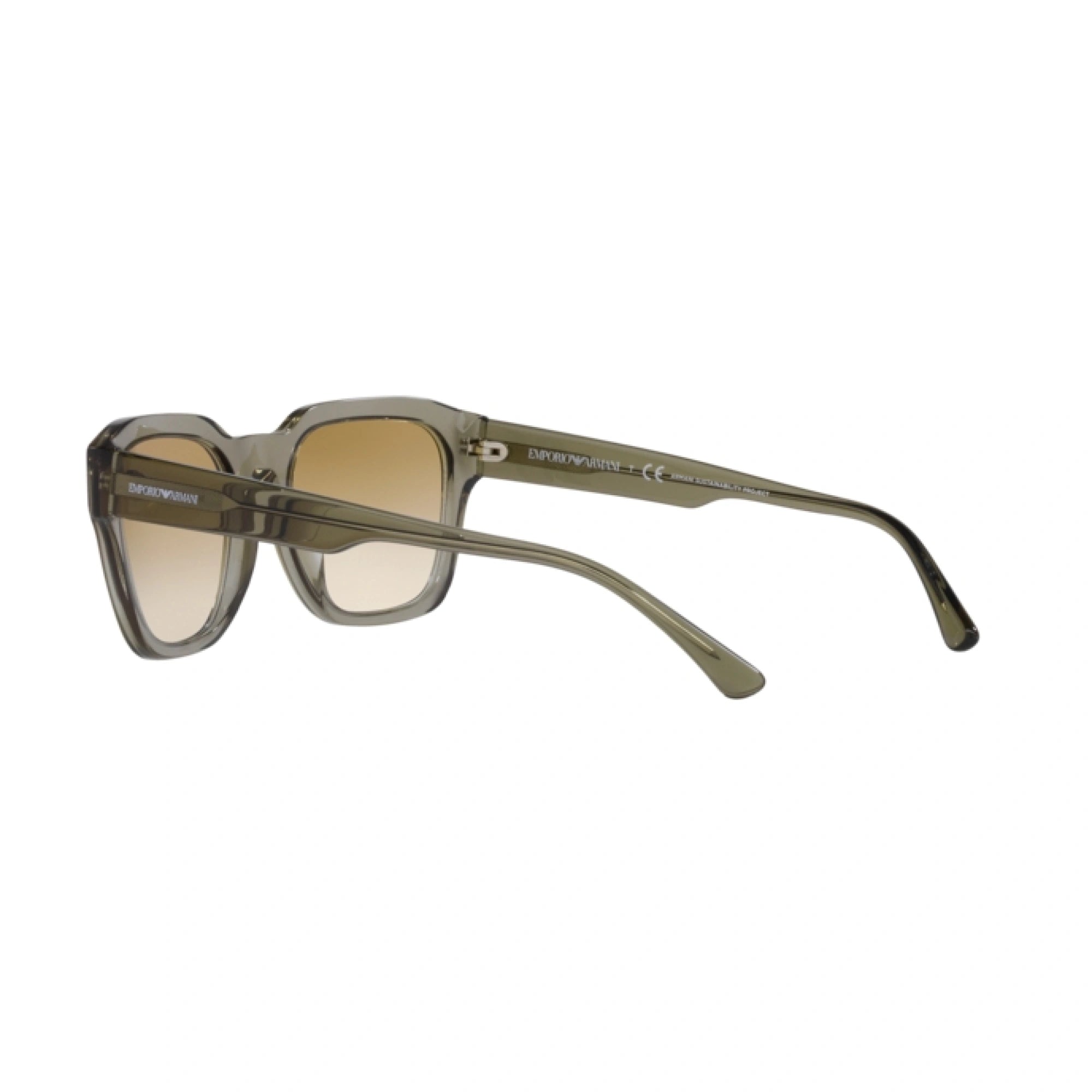 EMPORIO ARMANI EA 4175 - 588413 VERDE TRASPARENTE LUCIDO | OCCHIALE DA SOLE UOMO | CALIBRO 55