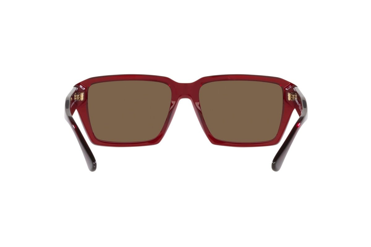 OCCHIALE DA SOLE UOMO | EMPORIO ARMANI  EA 4186 - 507573 ROSSO TRASPARENTE LUCIDO - CALIBRO 58