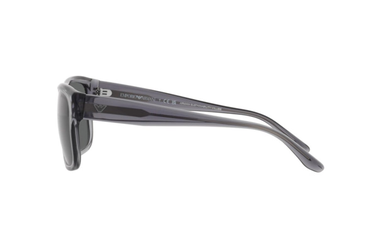 EMPORIO ARMANI EA 4197 - 502987 GRIGIO TRASPARENTE | OCCHIALE DA SOLE UOMO | CALIBRO 57