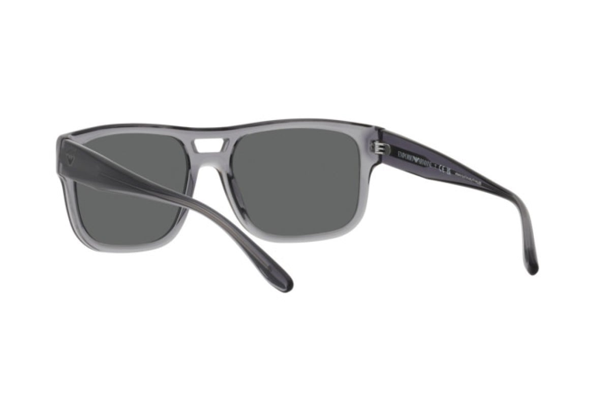EMPORIO ARMANI EA 4197 - 502987 GRIGIO TRASPARENTE | OCCHIALE DA SOLE UOMO | CALIBRO 57