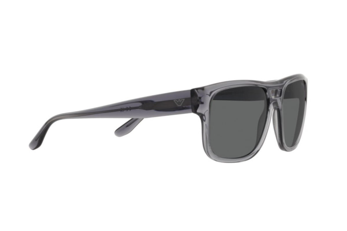 EMPORIO ARMANI EA 4197 - 502987 GRIGIO TRASPARENTE | OCCHIALE DA SOLE UOMO | CALIBRO 57