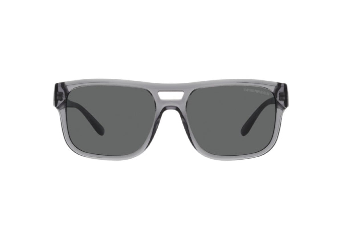 EMPORIO ARMANI EA 4197 - 502987 GRIGIO TRASPARENTE | OCCHIALE DA SOLE UOMO | CALIBRO 57