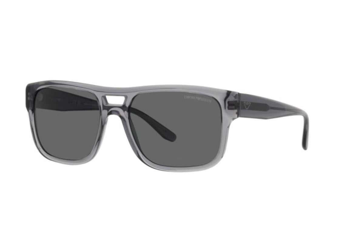 EMPORIO ARMANI EA 4197 - 502987 GRIGIO TRASPARENTE | OCCHIALE DA SOLE UOMO | CALIBRO 57