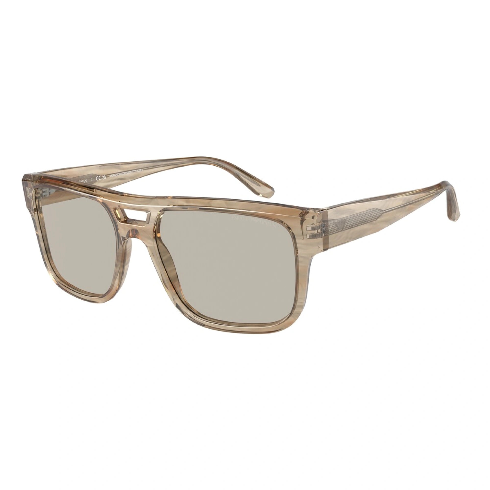 EMPORIO ARMANI EA 4197 - 5099/3 MARRONE A STRISCE | OCCHIALE DA SOLE UOMO | CALIBRO 57