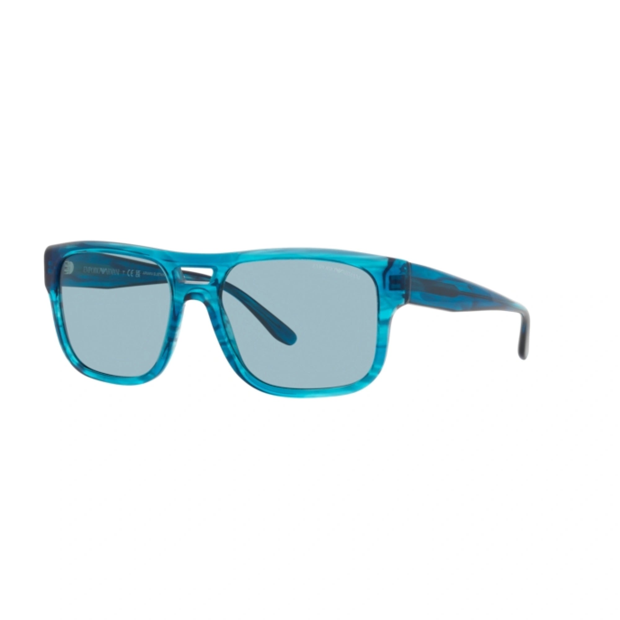 EMPORIO ARMANI EA 4197 - 531180 BLU A STRISCE | OCCHIALE DA SOLE UOMO | CALIBRO 57