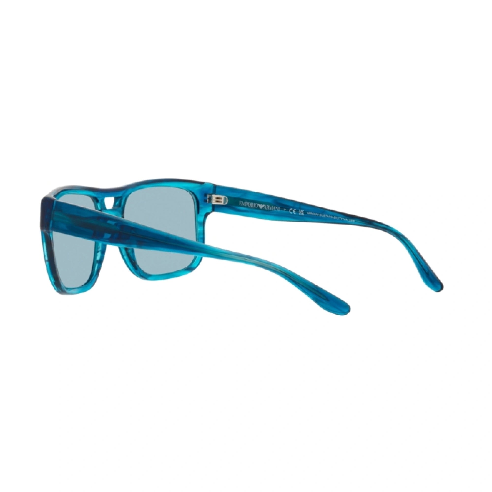 EMPORIO ARMANI EA 4197 - 531180 BLU A STRISCE | OCCHIALE DA SOLE UOMO | CALIBRO 57
