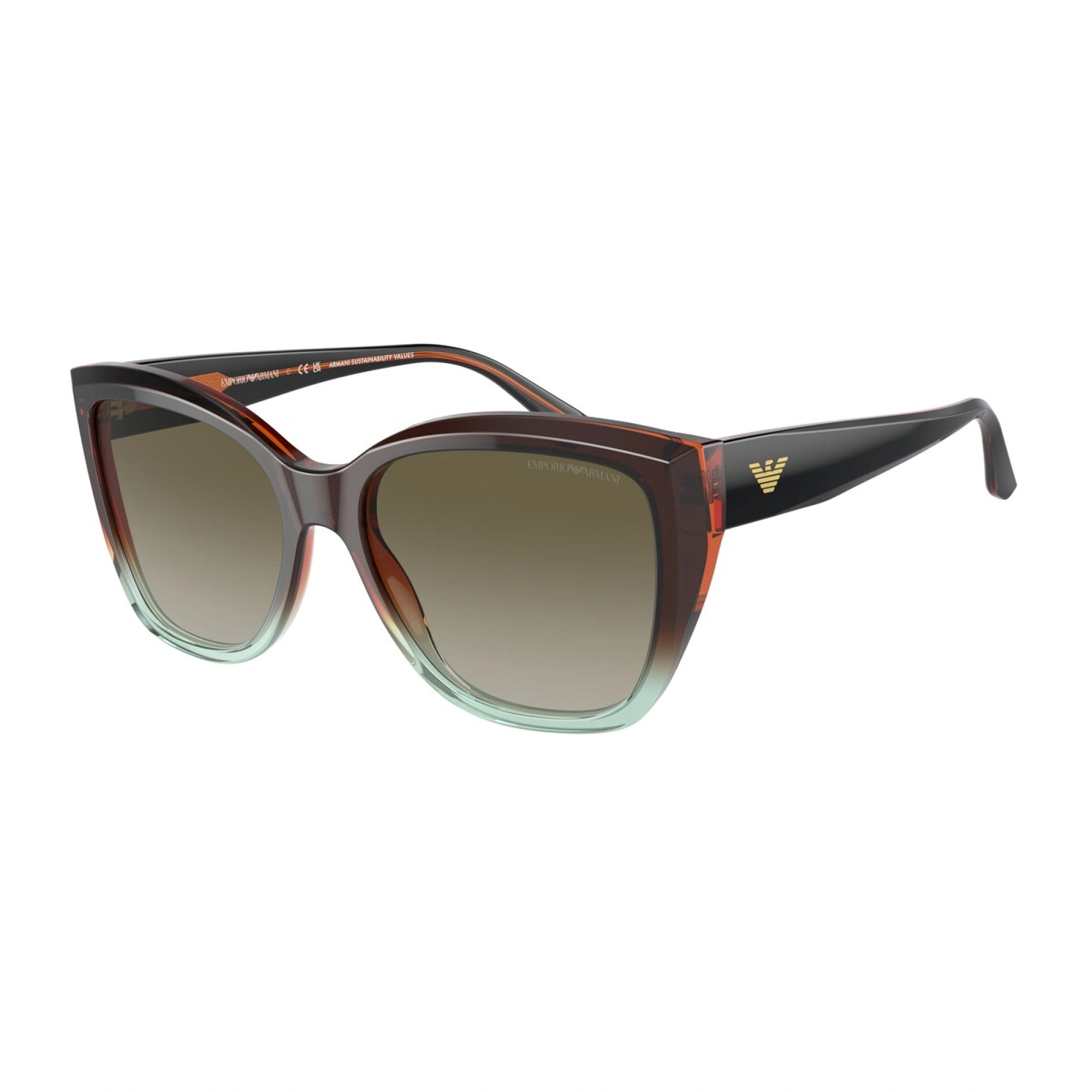EMPORIO ARMANI EA 4198 - 59898E SFUMATURA MARRONE-VERDE | OCCHIALE DA SOLE DONNA | CALIBRO 55
