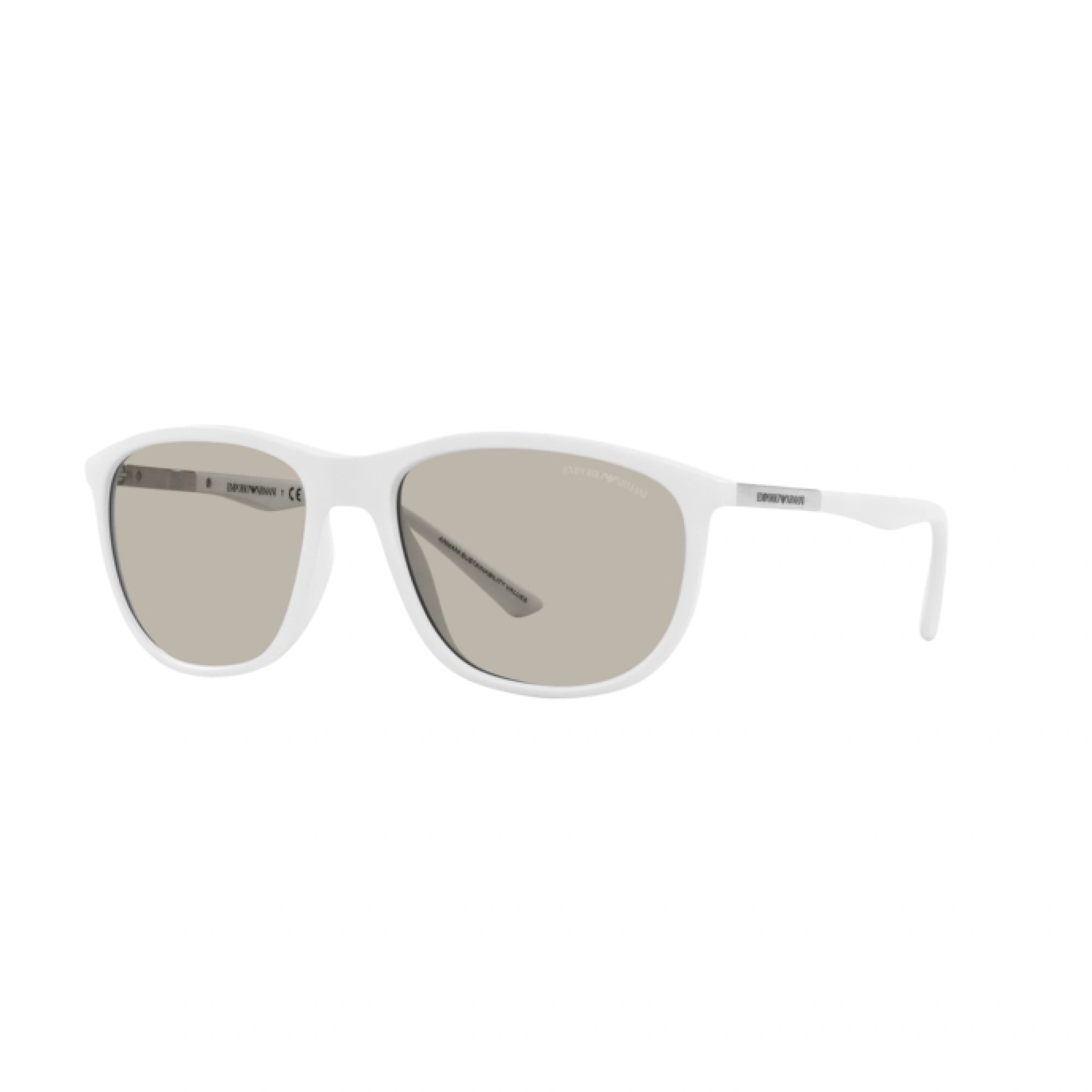 EMPORIO ARMANI EA 4201 - 5344/3 BIANCO OPACO | OCCHIALE DA SOLE UOMO | CALIBRO 58
