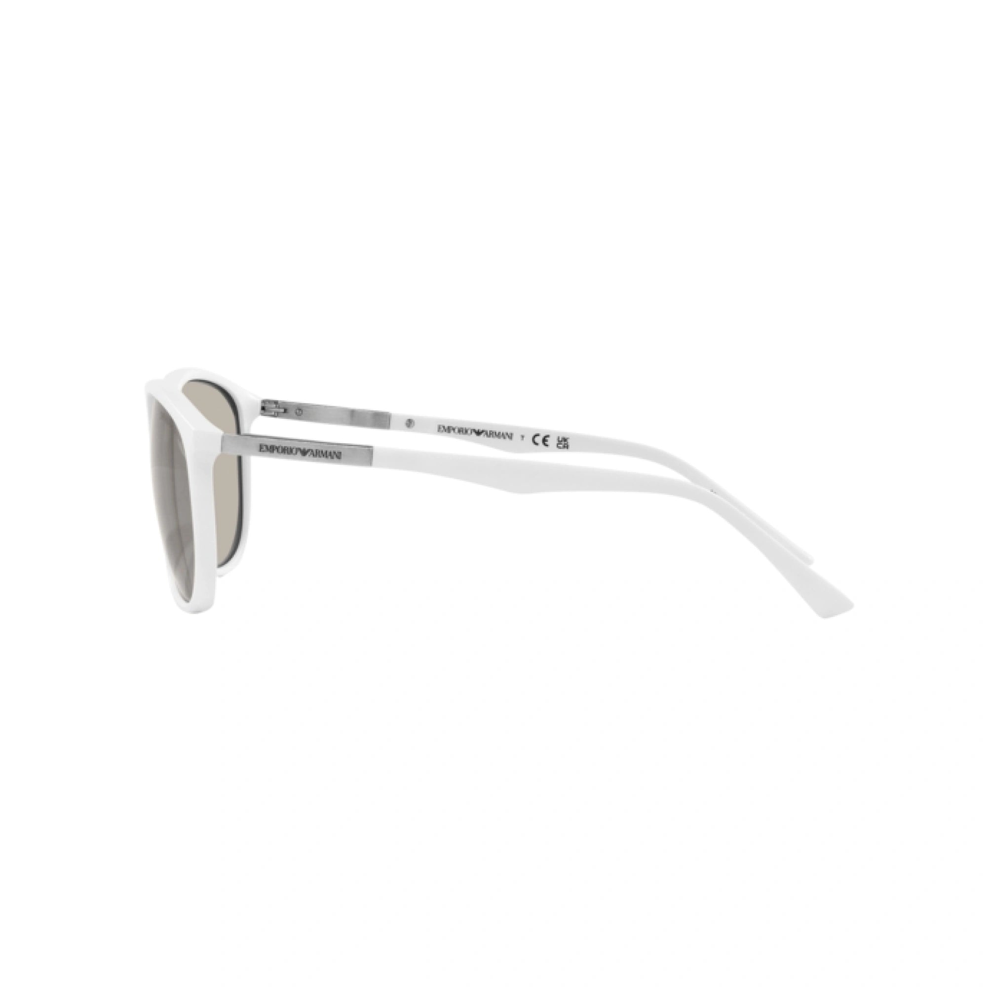 EMPORIO ARMANI EA 4201 - 5344/3 BIANCO OPACO | OCCHIALE DA SOLE UOMO | CALIBRO 58