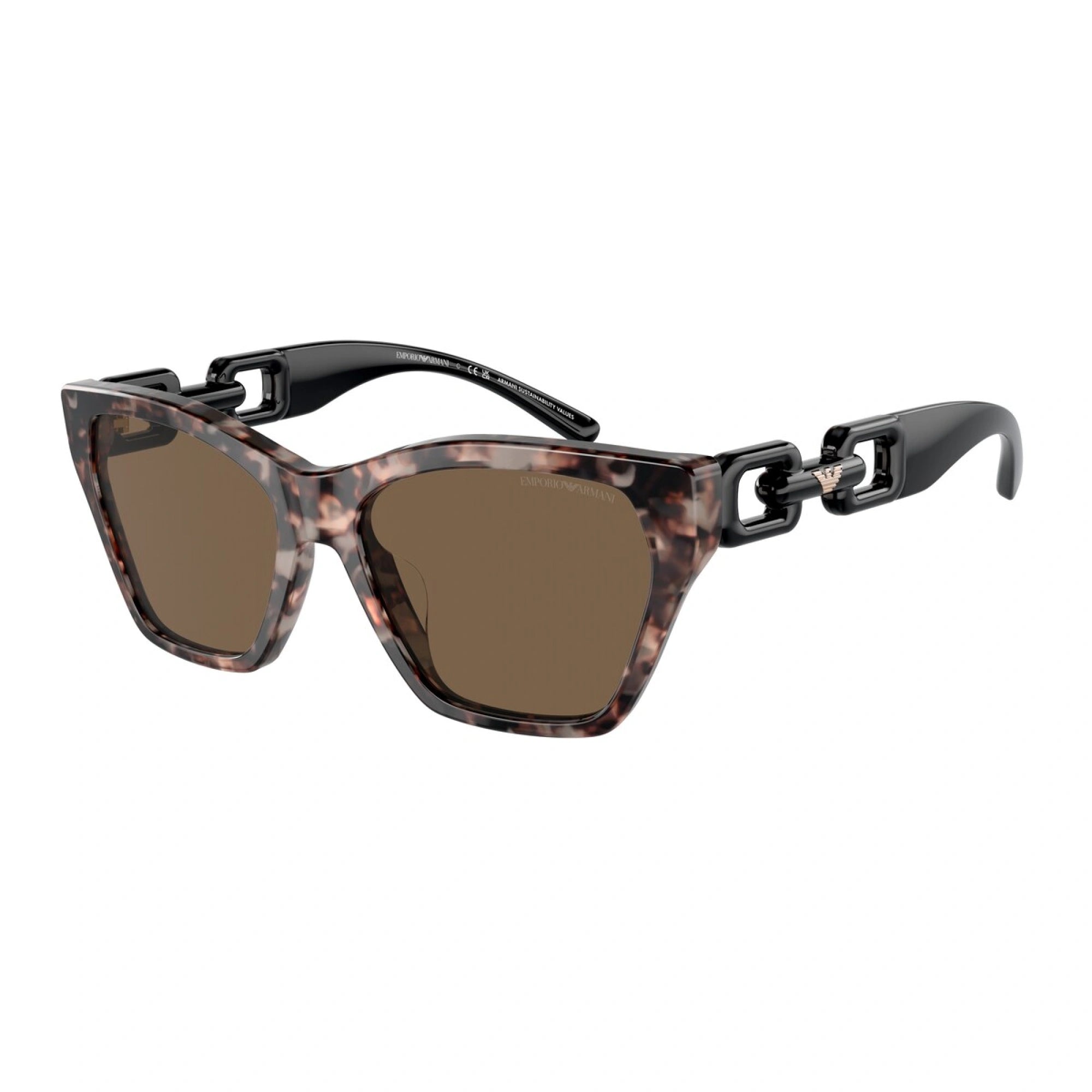 EMPORIO ARMANI EA 4203U - 541073 AVANA ROSA BRILLANTE | OCCHIALE DA SOLE DONNA | CALIBRO 55