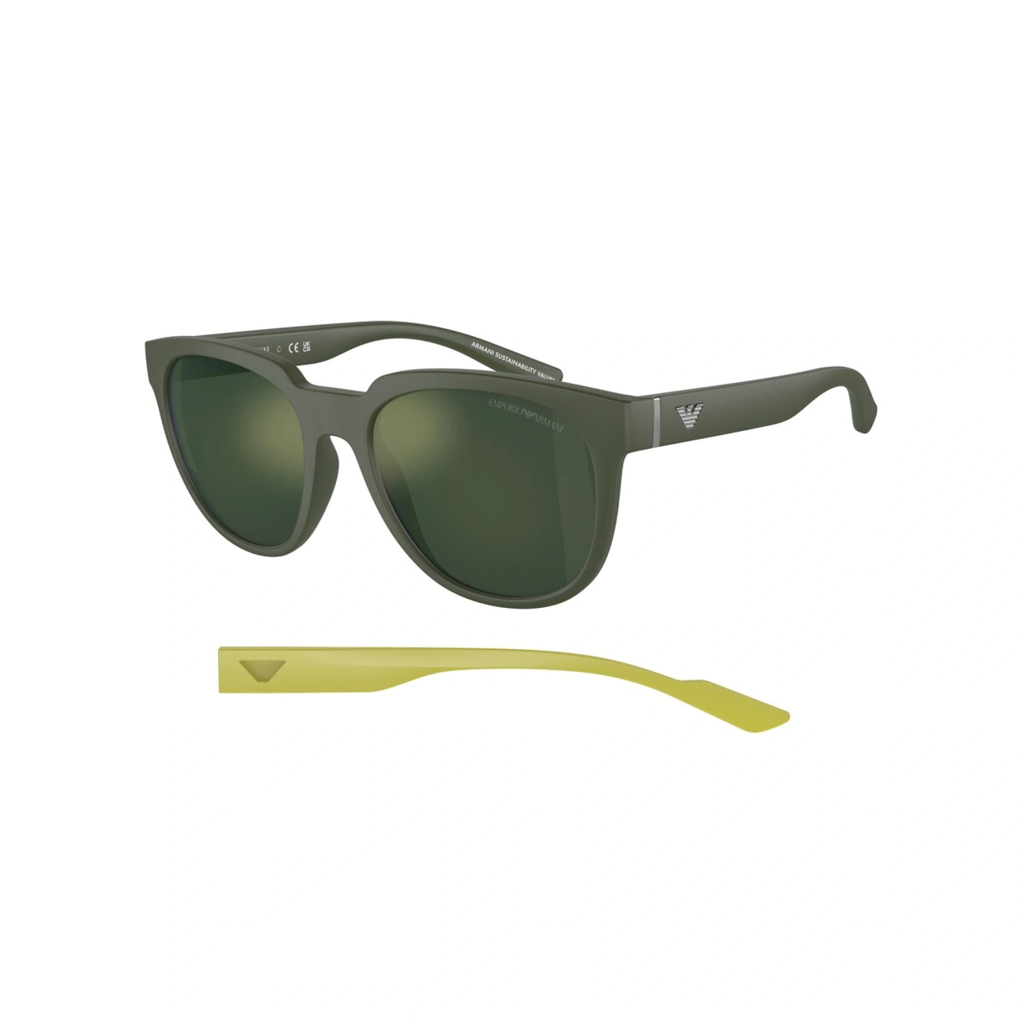 EMPORIO ARMANI EA 4205 - 50586R VERDE OPACO | OCCHIALE DA SOLE UOMO | CALIBRO 55