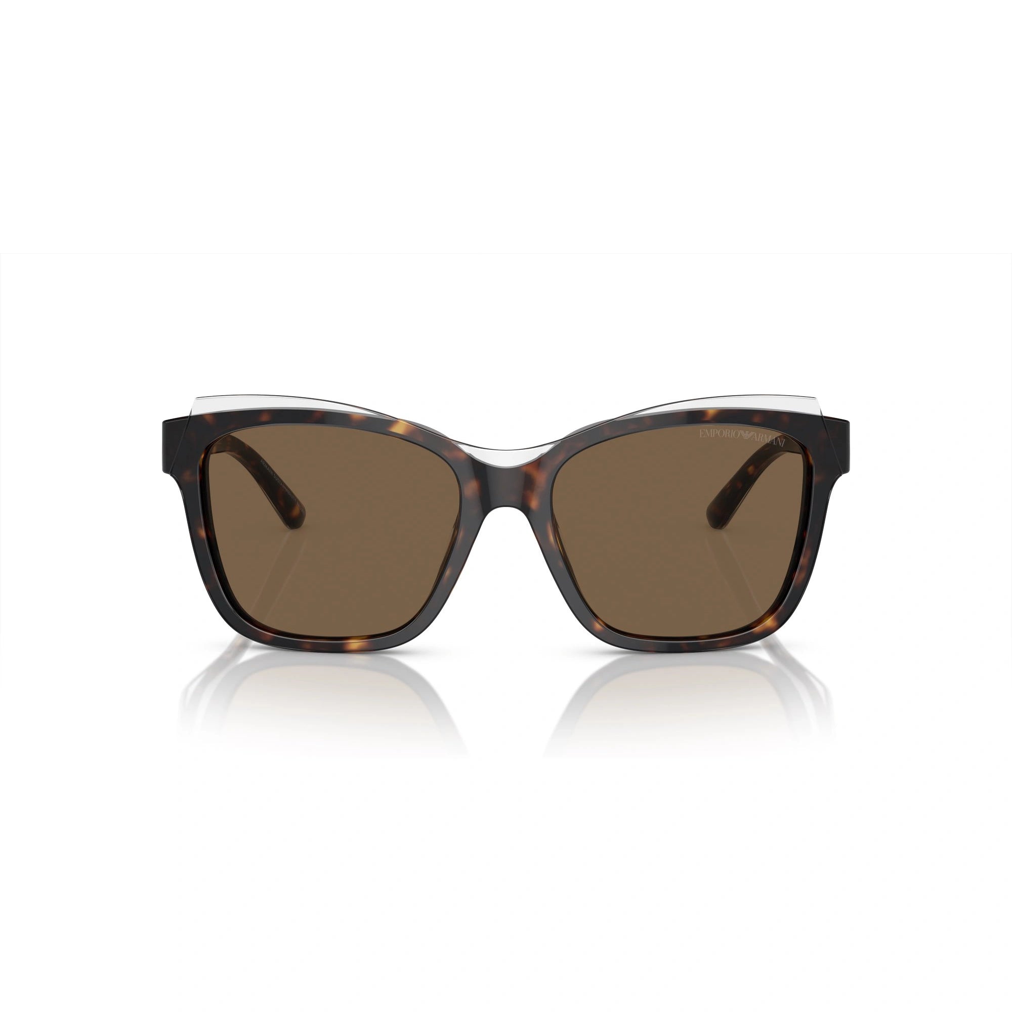 EMPORIO ARMANI EA 4209 - 605273 AVANA LUCIDA/TOP CRISTALLO | OCCHIALE DA SOLE DONNA | CALIBRO 54