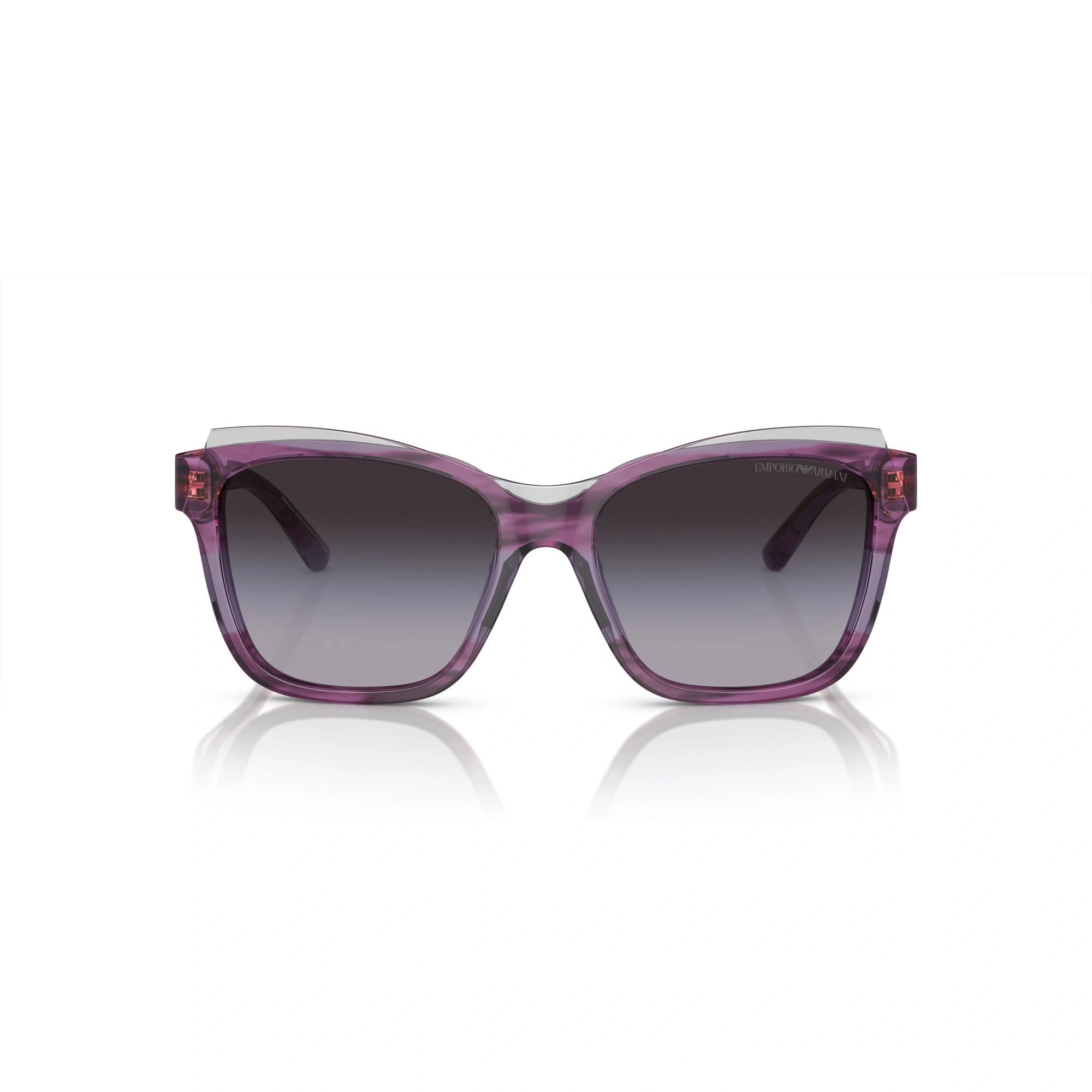 EMPORIO ARMANI EA 4209 - 60568G VIOLA LUCIDO/FUMO SUPERIORE | OCCHIALE DA SOLE DONNA | CALIBRO 54
