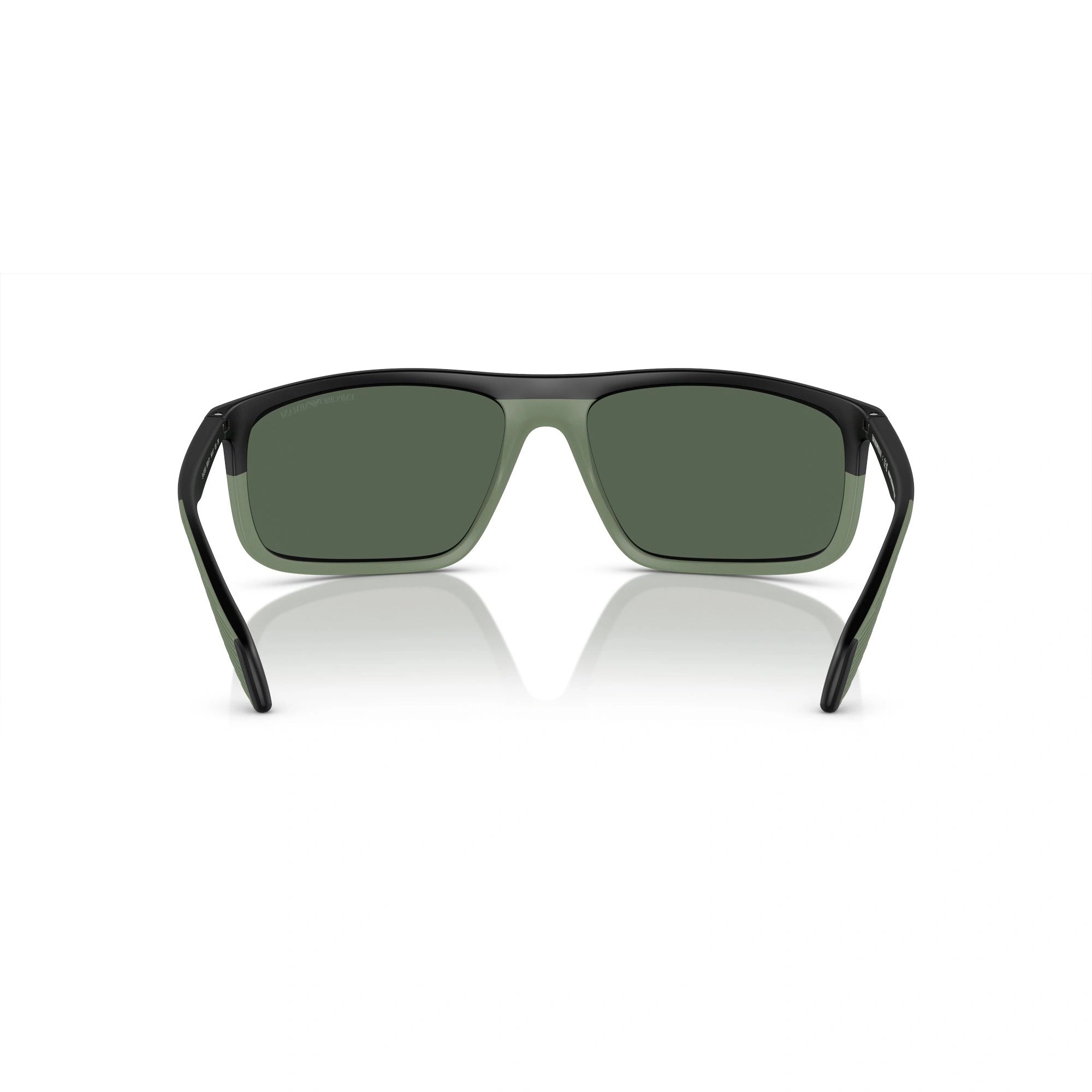 EMPORIO ARMANI EA 4212U - 500171 NERO OPACO/VERDE GOMMA | OCCHIALE DA SOLE UOMO | CALIBRO 64