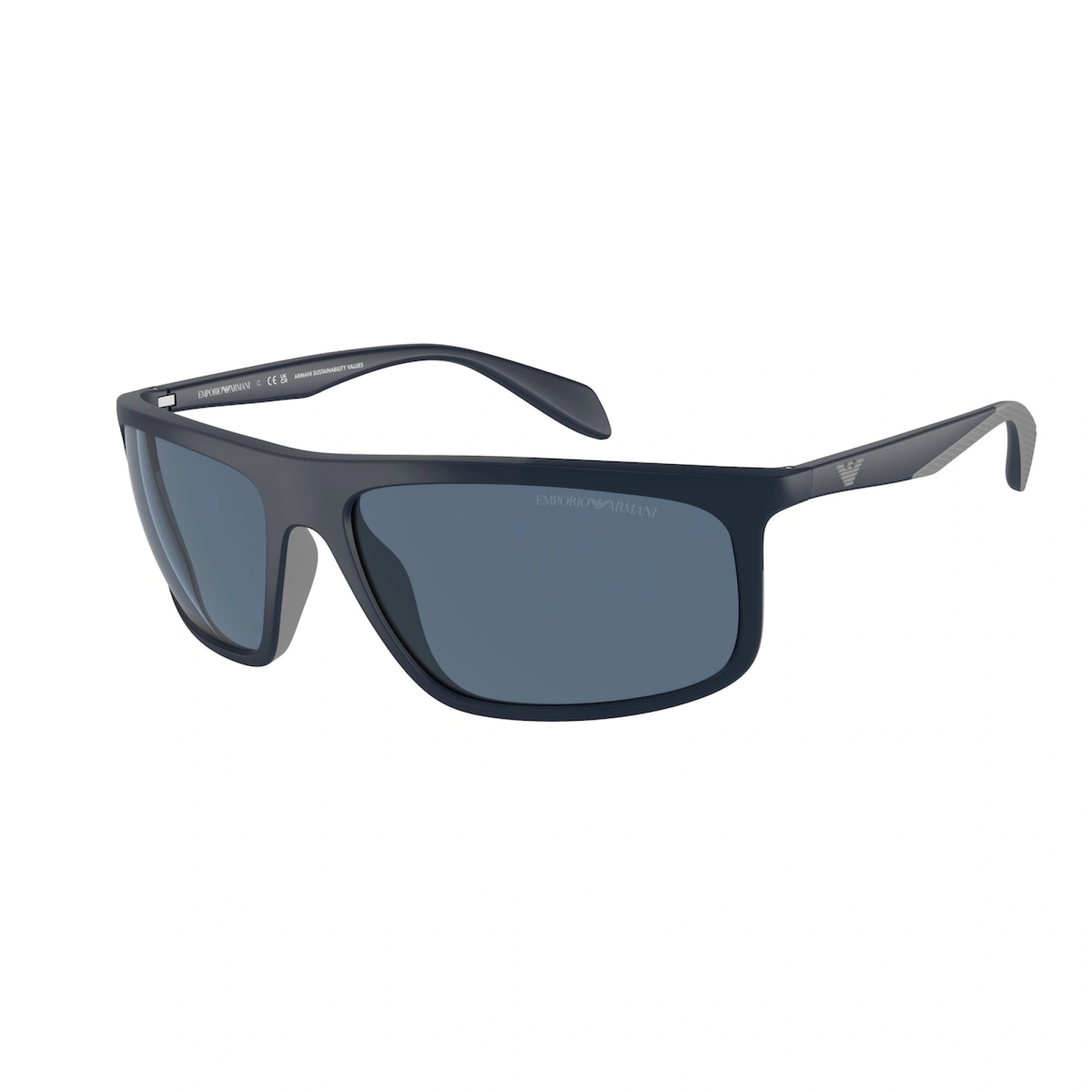 EMPORIO ARMANI EA 4212U - 508880 BLU OPACO/GRIGIO GOMMA | OCCHIALE DA SOLE UOMO | CALIBRO 64