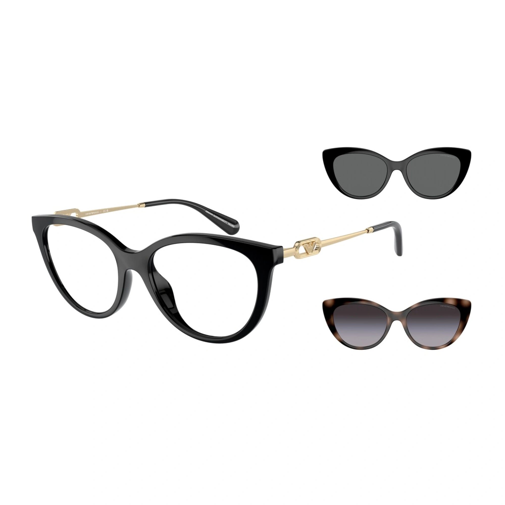 EMPORIO ARMANI EA 4213U - 50171W NERO LUCIDO | OCCHIALE DA SOLE DONNA | CALIBRO 53