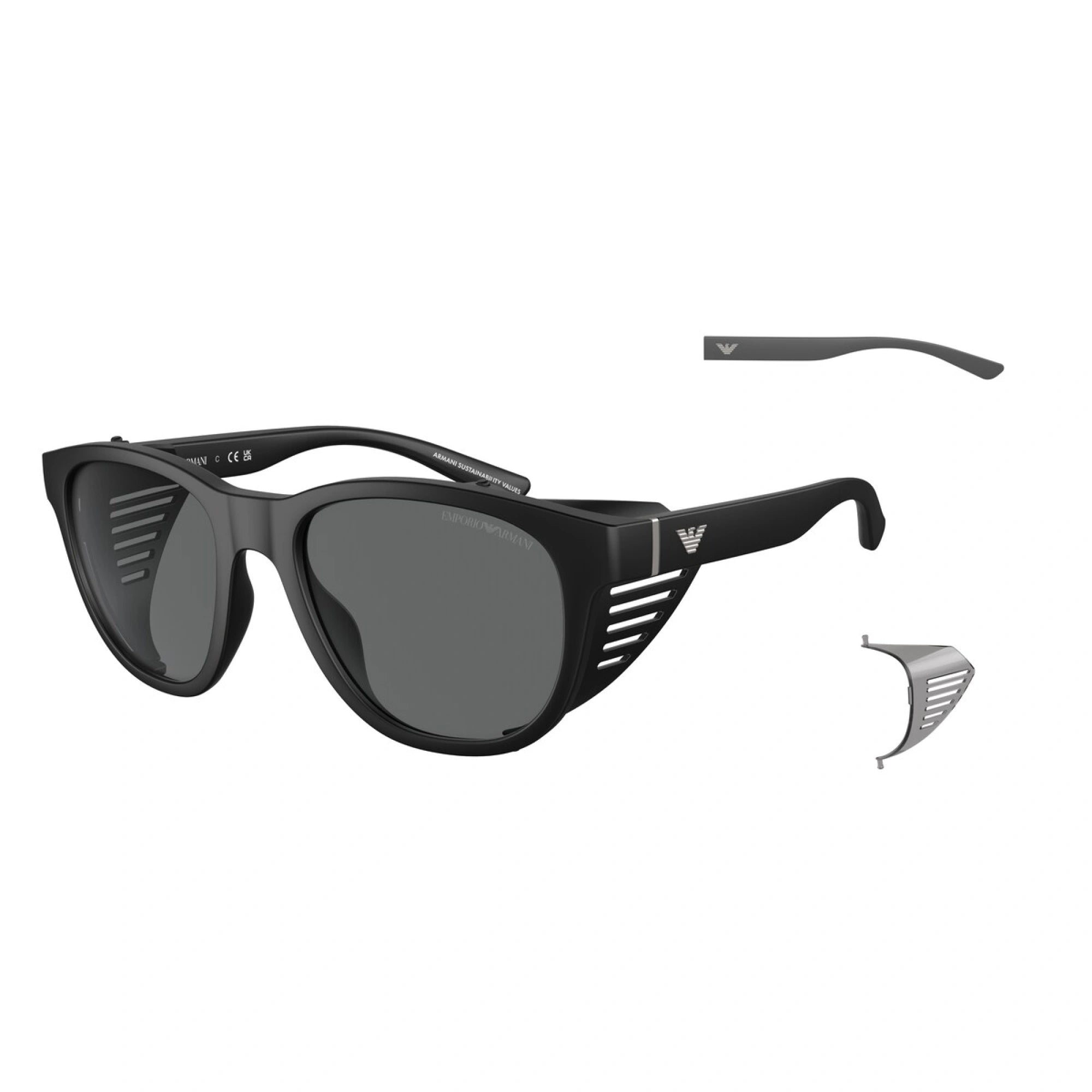 EMPORIO ARMANI EA 4216U - 500187 NERO OPACO | OCCHIALE DA SOLE UOMO | CALIBRO 56