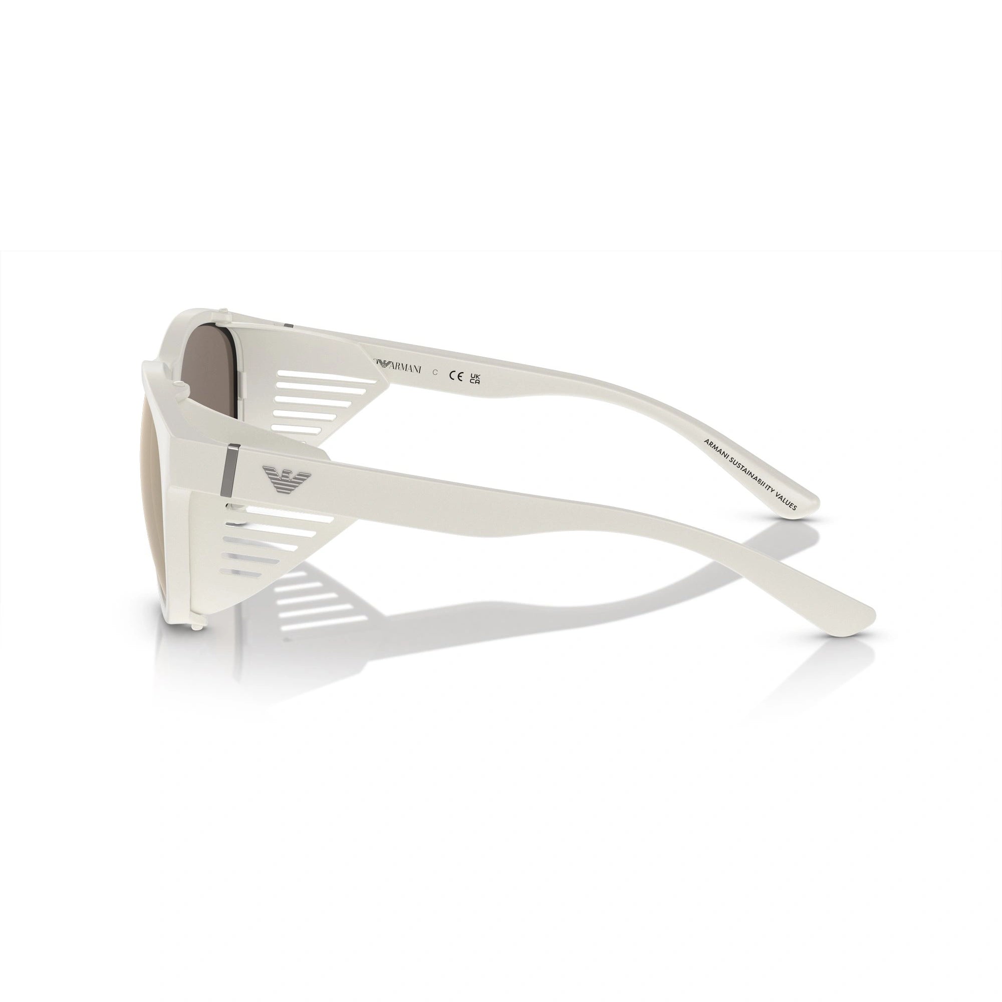 EMPORIO ARMANI EA 4216U - 53445A BIANCO OPACO | OCCHIALE DA SOLE UOMO | CALIBRO 56