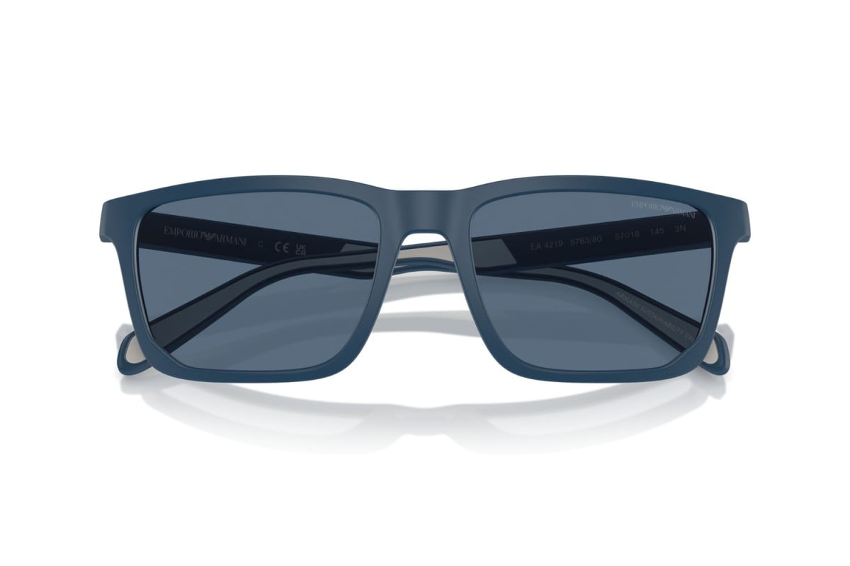 OCCHIALE DA SOLE UOMO | EMPORIO ARMANI  EA 4219 - 576380 BLU OPACO - CALIBRO 57