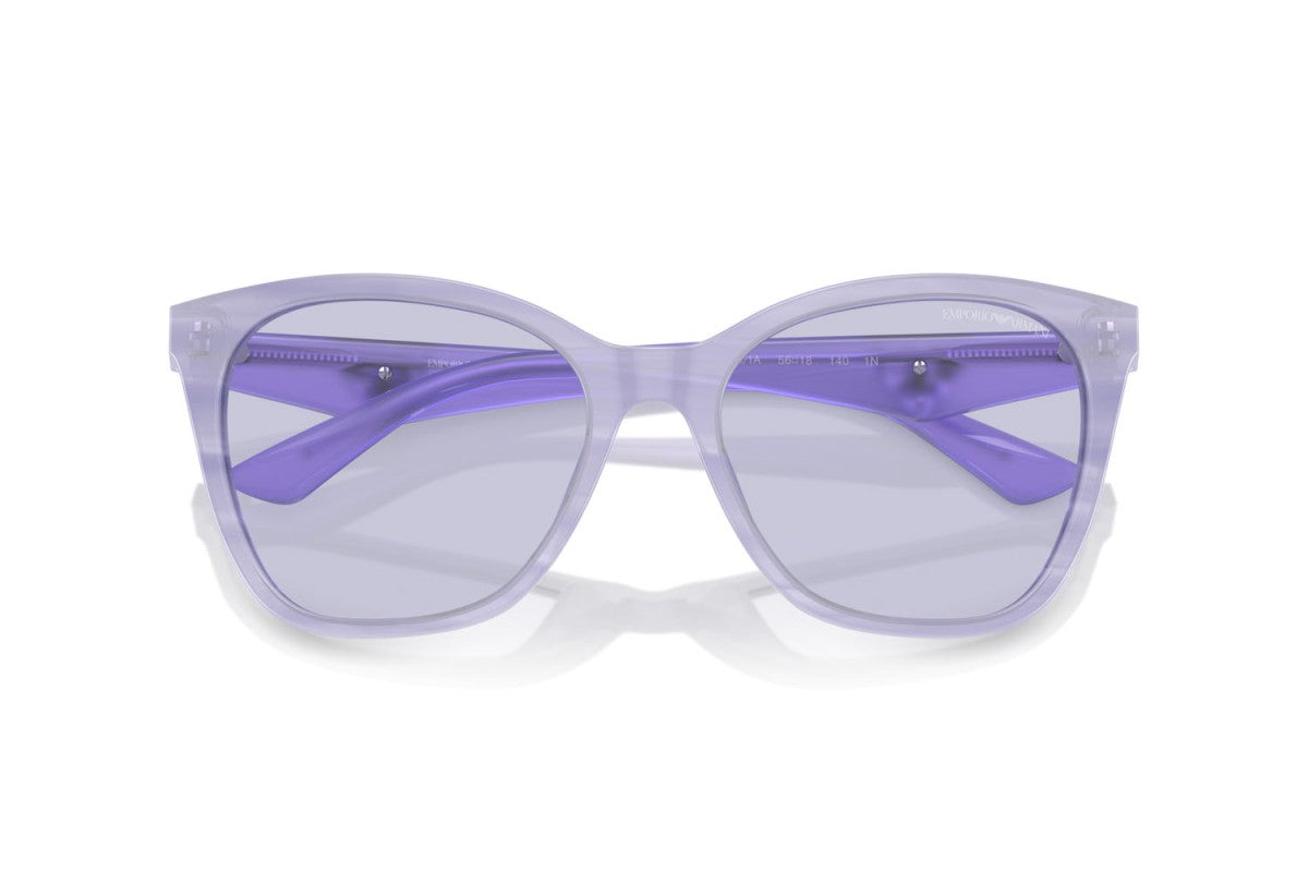 OCCHIALE DA SOLE DONNA | EMPORIO ARMANI EA 4222U - 61131A LILLA STRIATO LUCIDO - CALIBRO 56