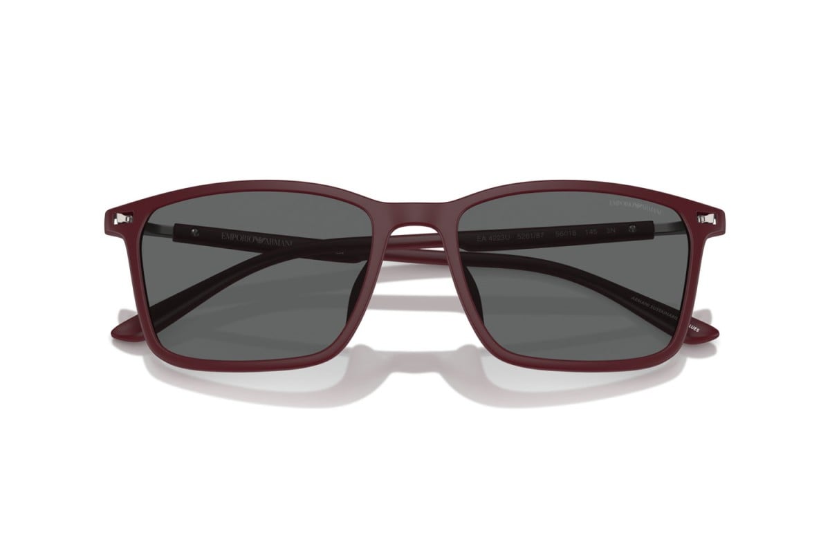 OCCHIALE DA SOLE UOMO | EMPORIO ARMANI  EA 4223U - 526187 BORDEAUX OPACO - CALIBRO 56