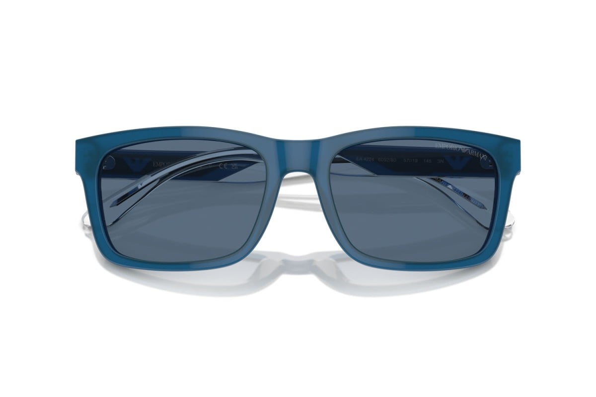OCCHIALE DA SOLE UOMO | EMPORIO ARMANI EA 4224 - 609280 BLU OPALINO LUCIDO - CALIBRO 57