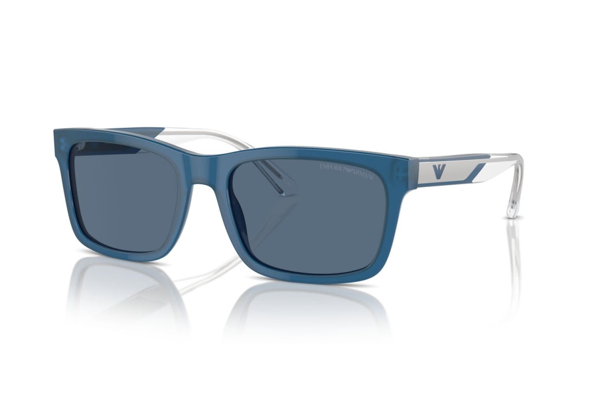 OCCHIALE DA SOLE UOMO | EMPORIO ARMANI EA 4224 - 609280 BLU OPALINO LUCIDO - CALIBRO 57