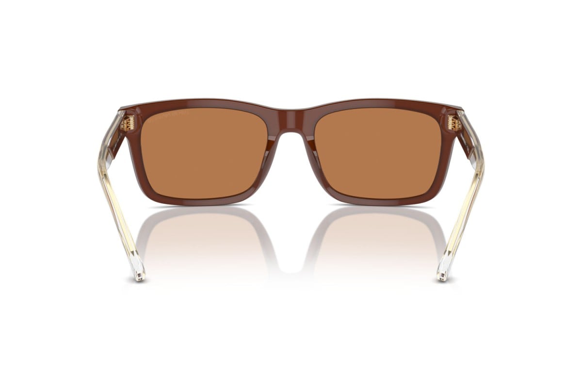 OCCHIALE DA SOLE UOMO | EMPORIO ARMANI EA 4224 - 609573 MARRONE OPALINO LUCIDO - CALIBRO 57