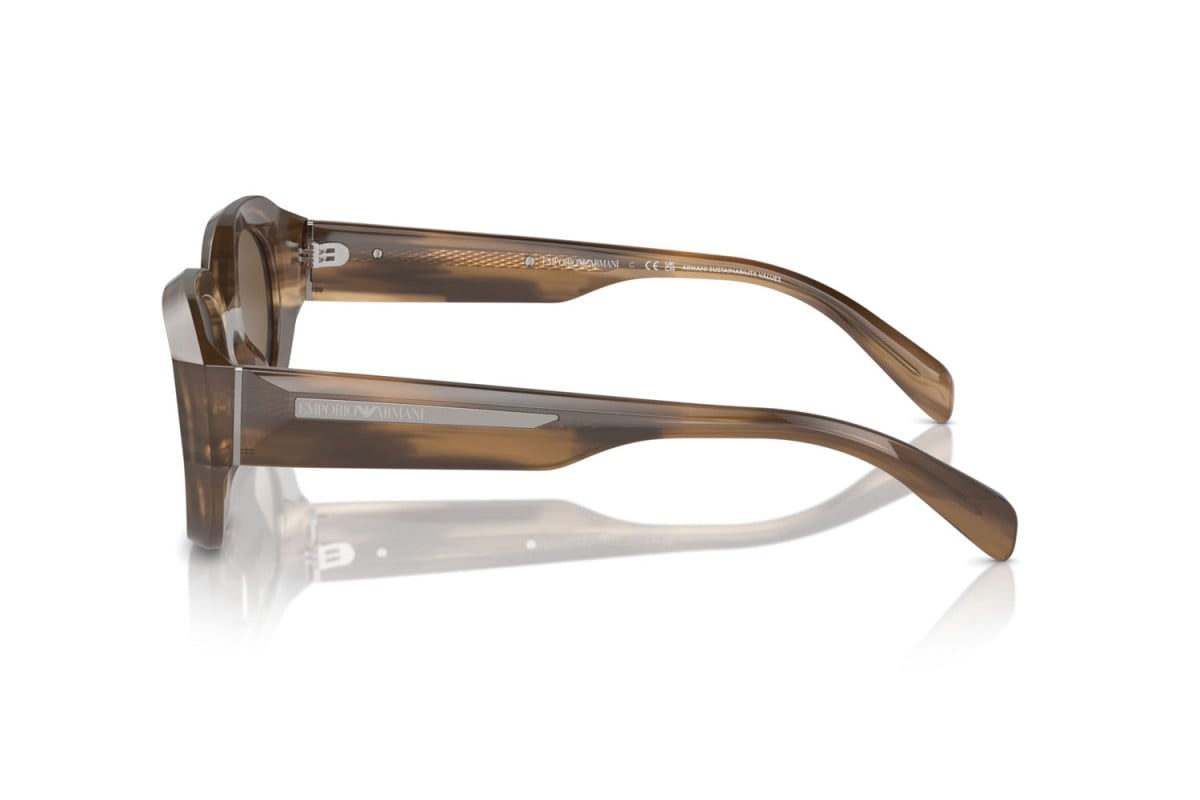 OCCHIALE DA SOLE UOMO | EMPORIO ARMANI EA 4230U - 614973 MARRONE STRIATO LUCIDO - CALIBRO 48