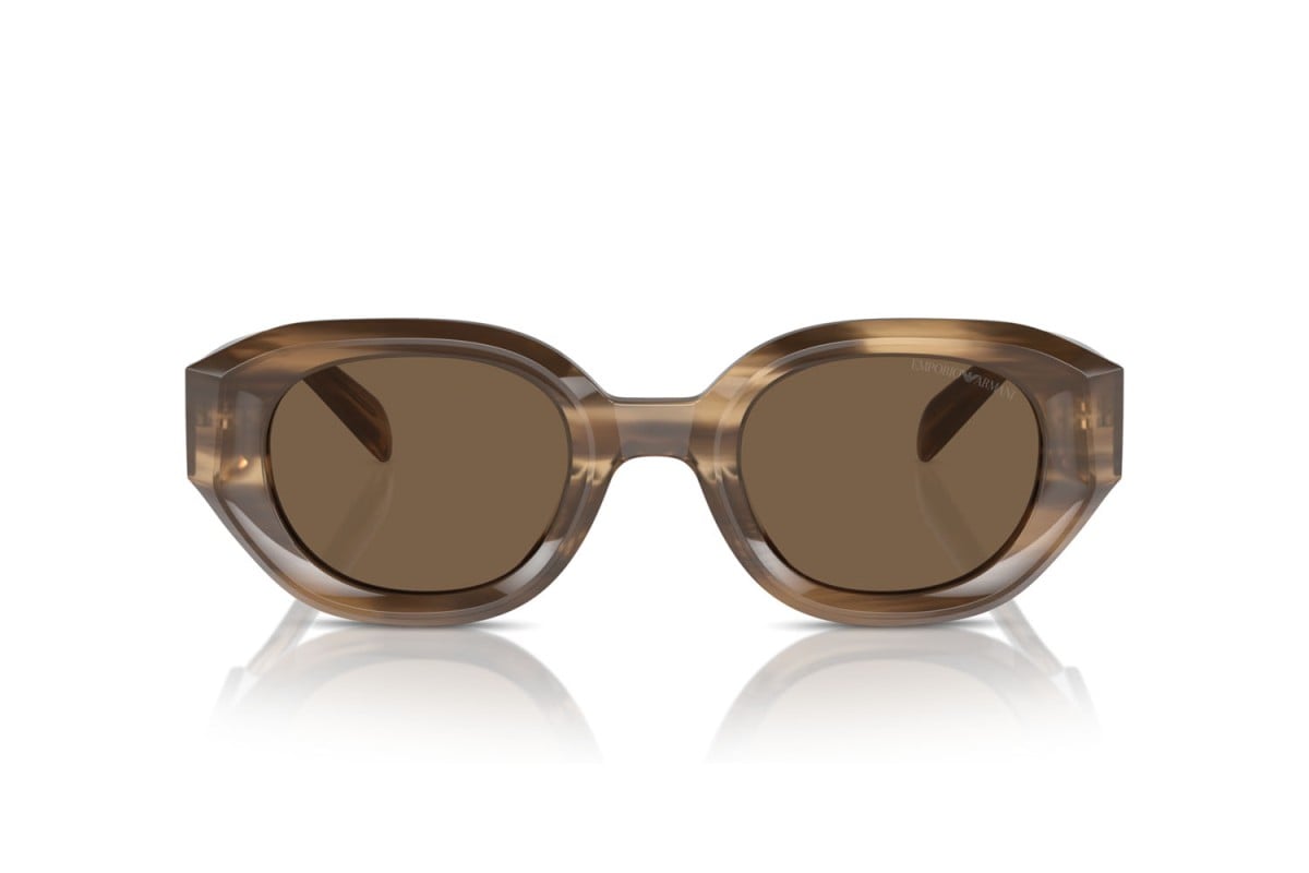 OCCHIALE DA SOLE UOMO | EMPORIO ARMANI EA 4230U - 614973 MARRONE STRIATO LUCIDO - CALIBRO 48