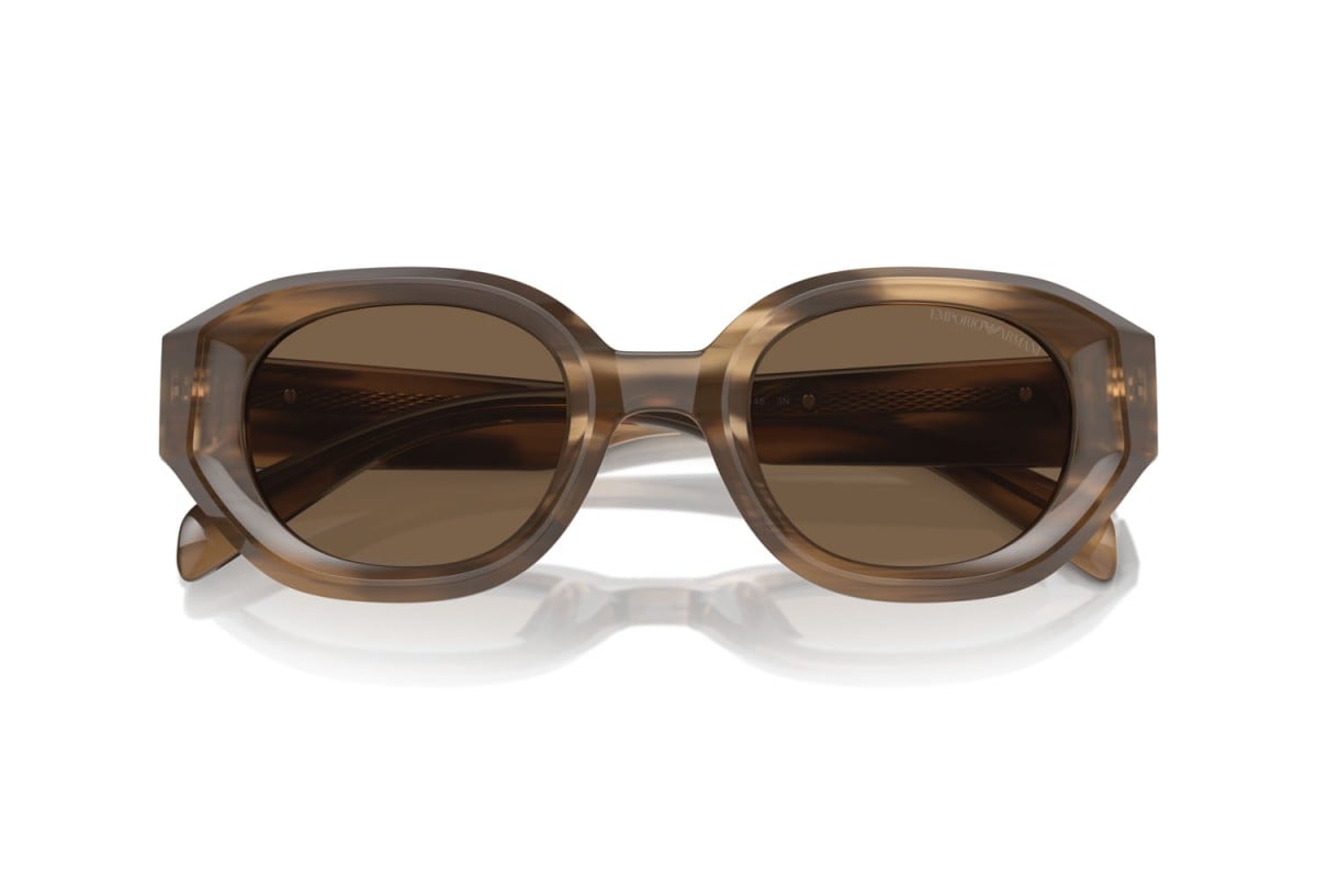 OCCHIALE DA SOLE UOMO | EMPORIO ARMANI EA 4230U - 614973 MARRONE STRIATO LUCIDO - CALIBRO 48