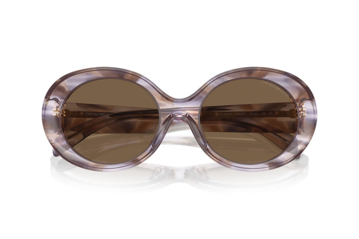 OCCHIALE DA SOLE DONNA | EMPORIO ARMANI EA 4231U - 615673 MARRONE STRIATO - CALIBRO 53